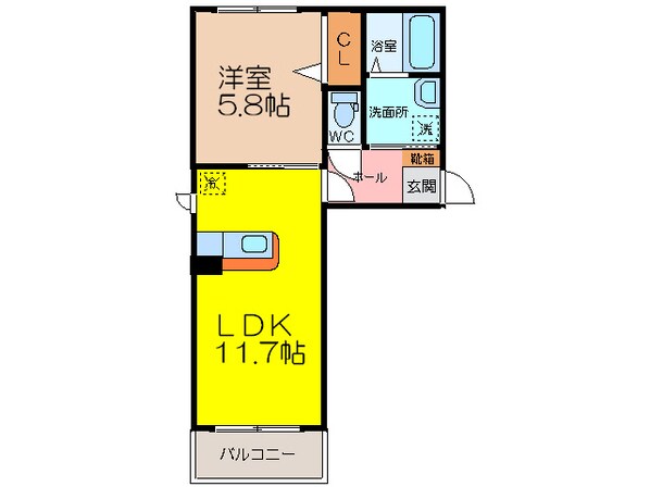 グランディール高木瀬の物件間取画像